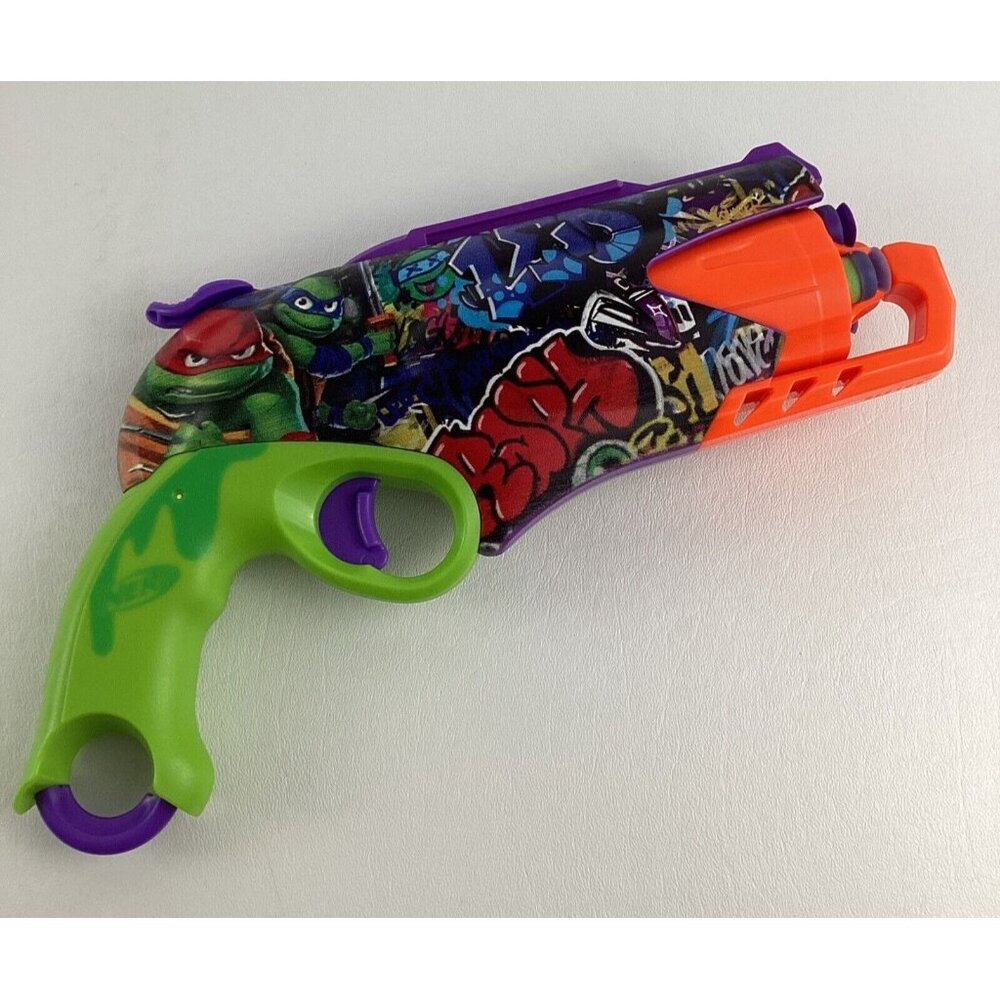 Teenage Mutant Ninja Turtles Mutant Mayhem Nerf w Darts Blaster Gun Weapon TMNT